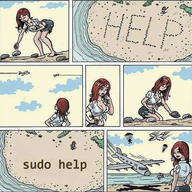 codeitbro's tweet image. Sudo Help 😂😂 #codingjokes #programminghumor #codeforlife #linuxfan #sudocommand