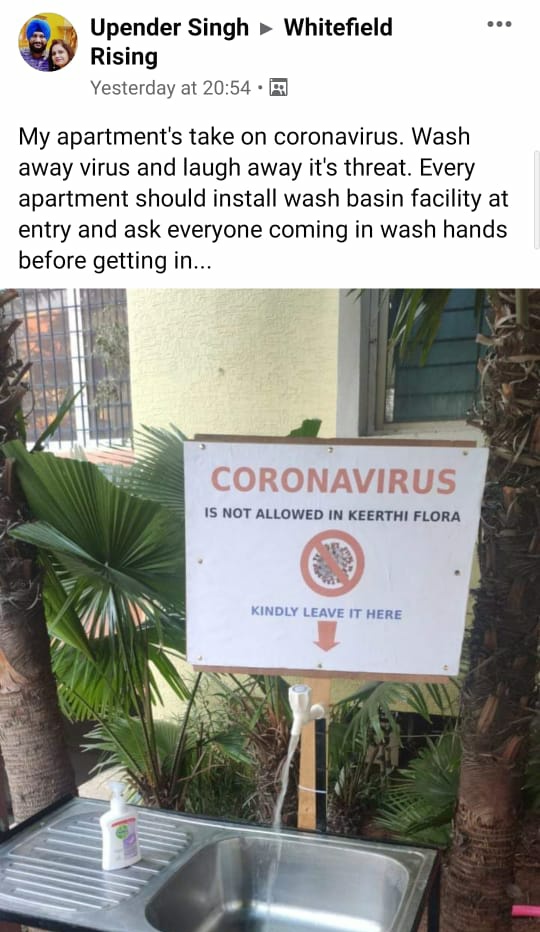 kapsology's tweet photo. Very good initiative.

Every society should adopt such small but important steps to fight #COVID19india https://t.co/iUKmpiX5OF