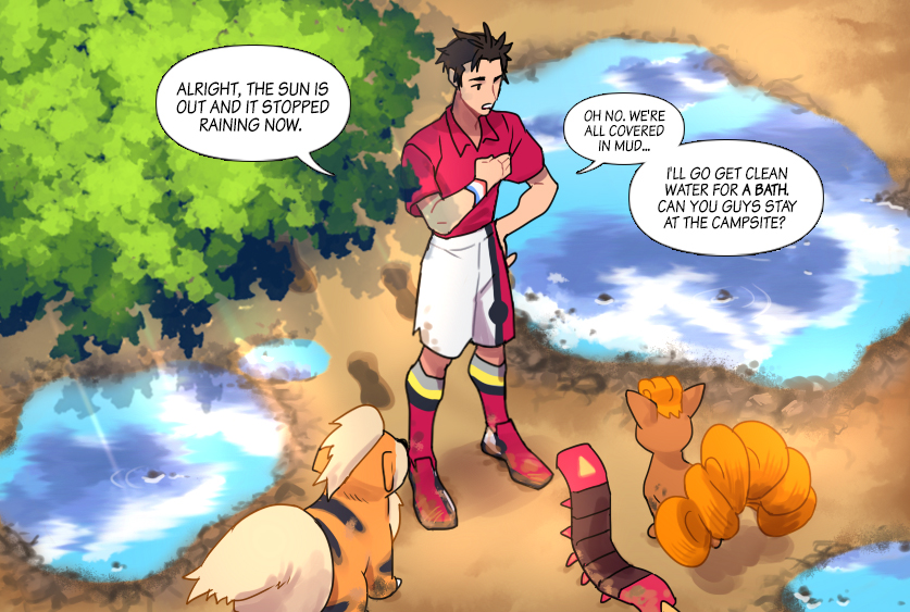 young kabu (and his FIRE TYPE pokemons) comix 