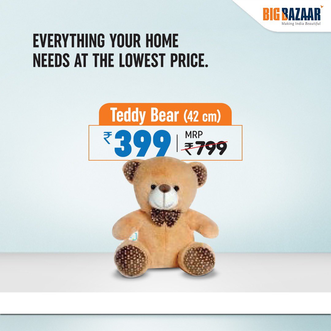 big bazaar online shopping teddy bear