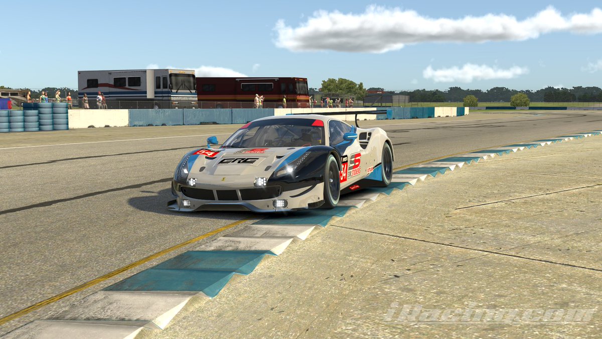eSports_GRG's tweet photo. The #SimStickers Ferrari GTE is competing in the @iRacing @sebringraceway 12Hours today. Watch us on https://t.co/6aDOL6dgbM https://t.co/VjJhGaC3Q5