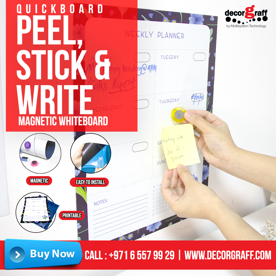 decograff_me's tweet image. #QUICKBOARD, instant whiteboard solution. Transform regular desks, tables, and other surfaces into collaborative and interactive spaces with these easy-to-install #printable #magnetic whiteboard. To know more visit zcu.io/jnED