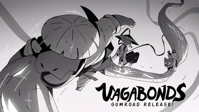 I've released a digital PDF of my recent comic "Vagabonds" over at Gumroad! This version includes some extra goodies such as a short prologue comic and some character art.

You can go grab it here:
https://t.co/ubLiPIGeVJ 