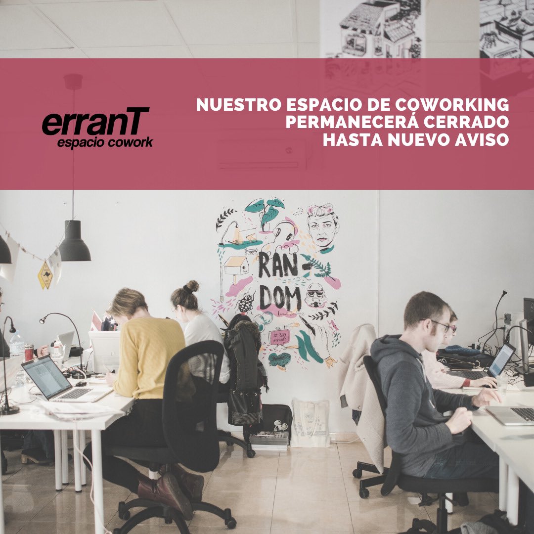 Hola a todos y a todas. Ante la situación generada y cómo está evolucionando todo con respecto al COVID-19 (Coronavirus), hemos decidido mantener cerrado el espacio al menos durante las dos próximas semanas.