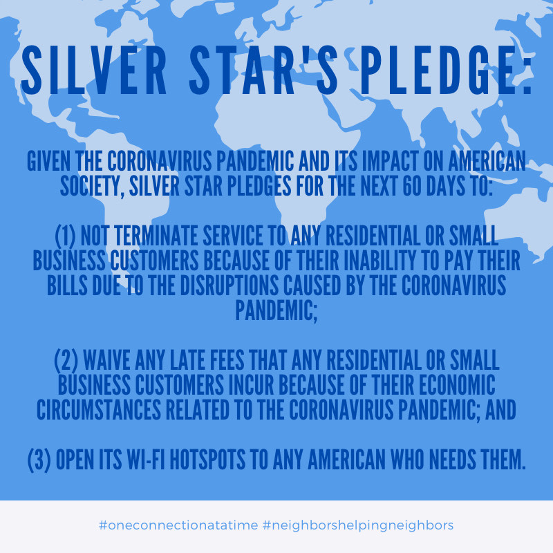 silverstarcom's tweet photo. βSilver Starβs Vision of βA World Where Everyone is Connectedβ could not be more relevant to the situation we all find ourselves in. We are truly in this together.β - Allen Hoopes, Chairman and CEO
#keepamericansconnected #oneconnectionatatime #covid_19
https://t.co/pTDs5NxB3v https://t.co/uX0RrJpKwW