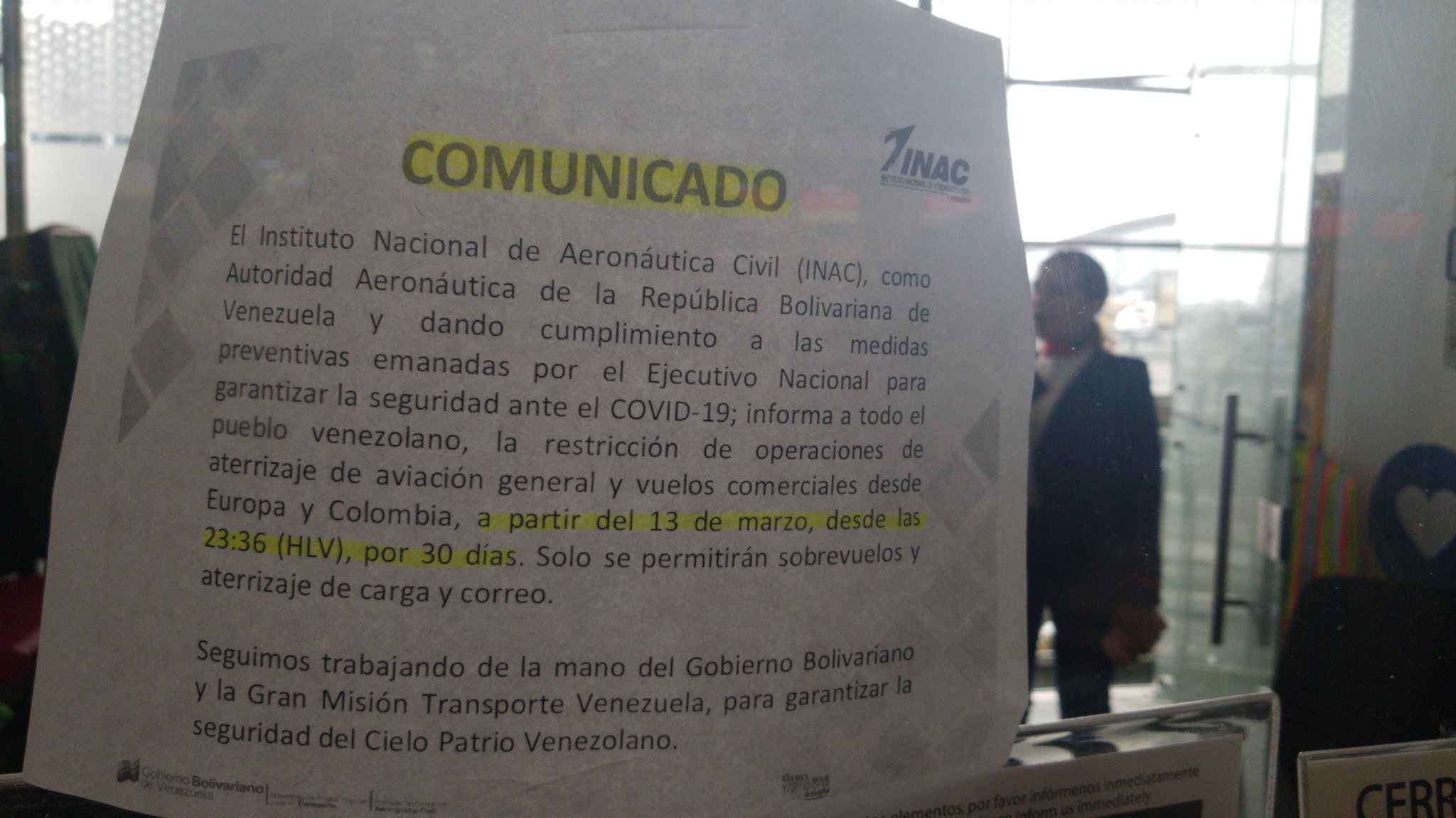Cientos de pasajeros hacia Venezuela quedan varados tras orden del Inac