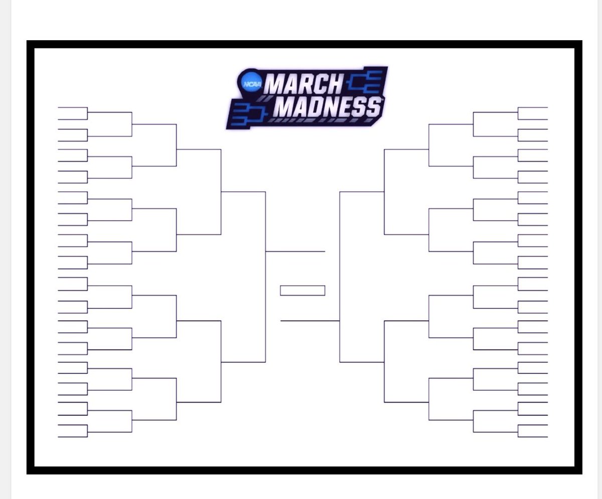 My Bracket for March Madness Fingers crossed #marchmadness2020