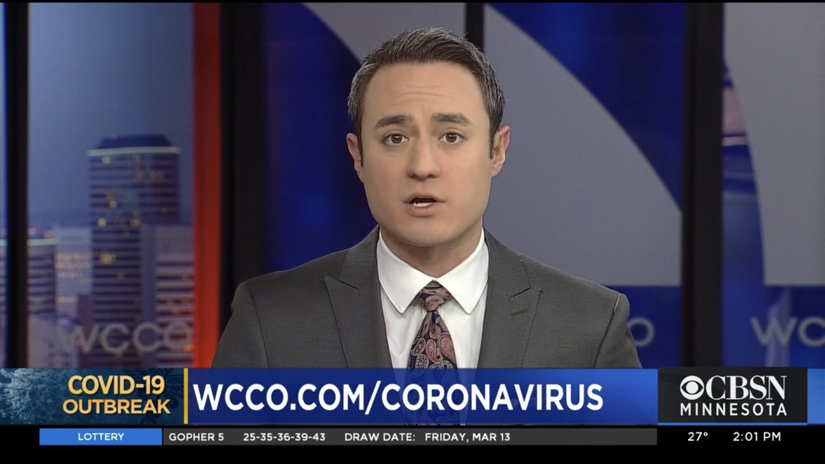 JohnAndersonTV's tweet photo. Remember friends, #CBSMinnesota continues providing the latest info on #COVIDー19.  It’s powered by @WCCO and you can easily find it at https://t.co/hJ49tSphif. Stay informed and please stay healthy! https://t.co/eheU0akOYt