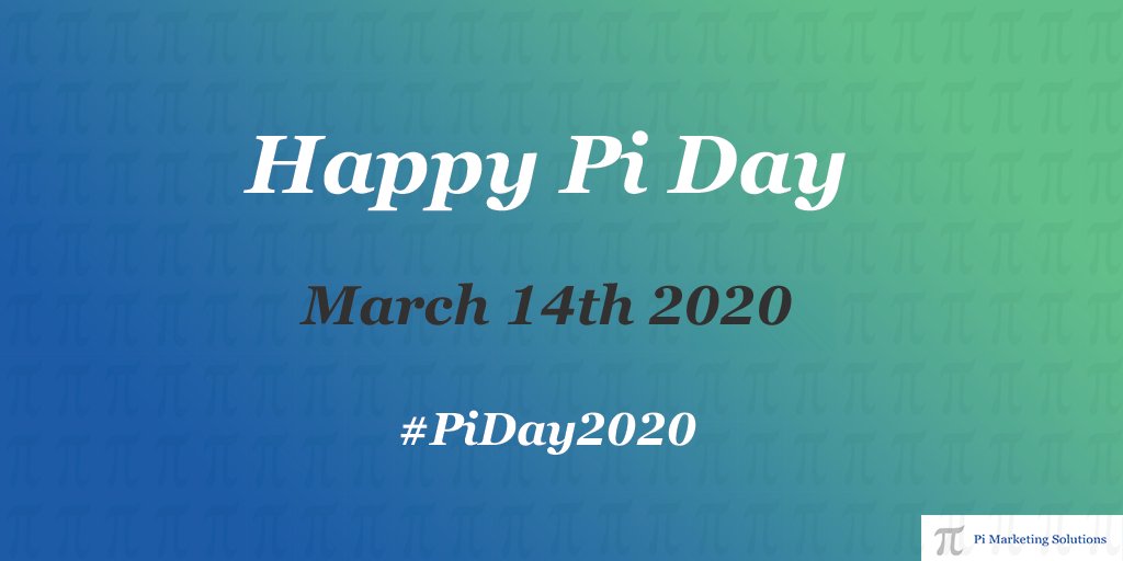 In more positive news..it's the 14th March so happy #PiDay2020 everyone. <a href="/Pi_MarketingSol/">Pi Marketing Solutions</a> are celebrating all things pi today.....did you know that Albert Einstein was born on this day in 1879? Check out other #piday facts on our #PiDay2020 page bit.ly/39PlqZm #PiDay2020