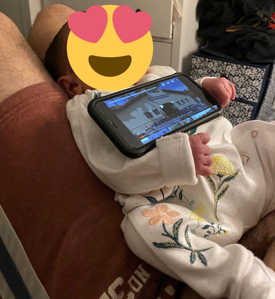kenty_86's tweet photo. When you’re on baby duties but @DougDeMuro has a new video out... https://t.co/zp55DFfq3A