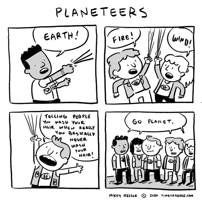 i drew a comic about the Planeteers 