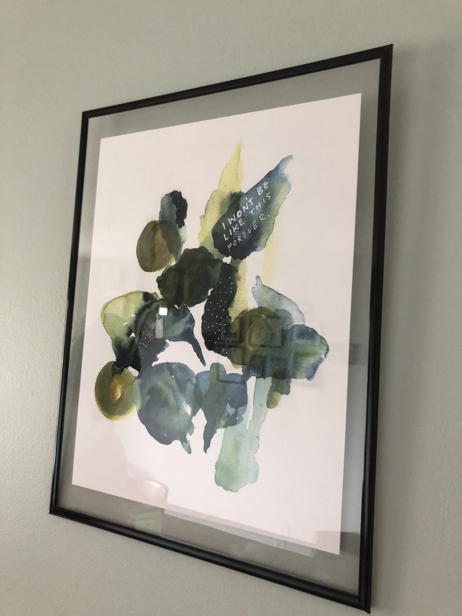 garcejif's tweet photo. I’ve been looking at all the big ’rona data for far too long and I go between panic and peace 14 times a day but I did get this print last summer and it hangs by the kitchen table. 

A reminder to be thankful and present in the good, but also that the bad will pass eventually: https://t.co/1Ku0j2GinS