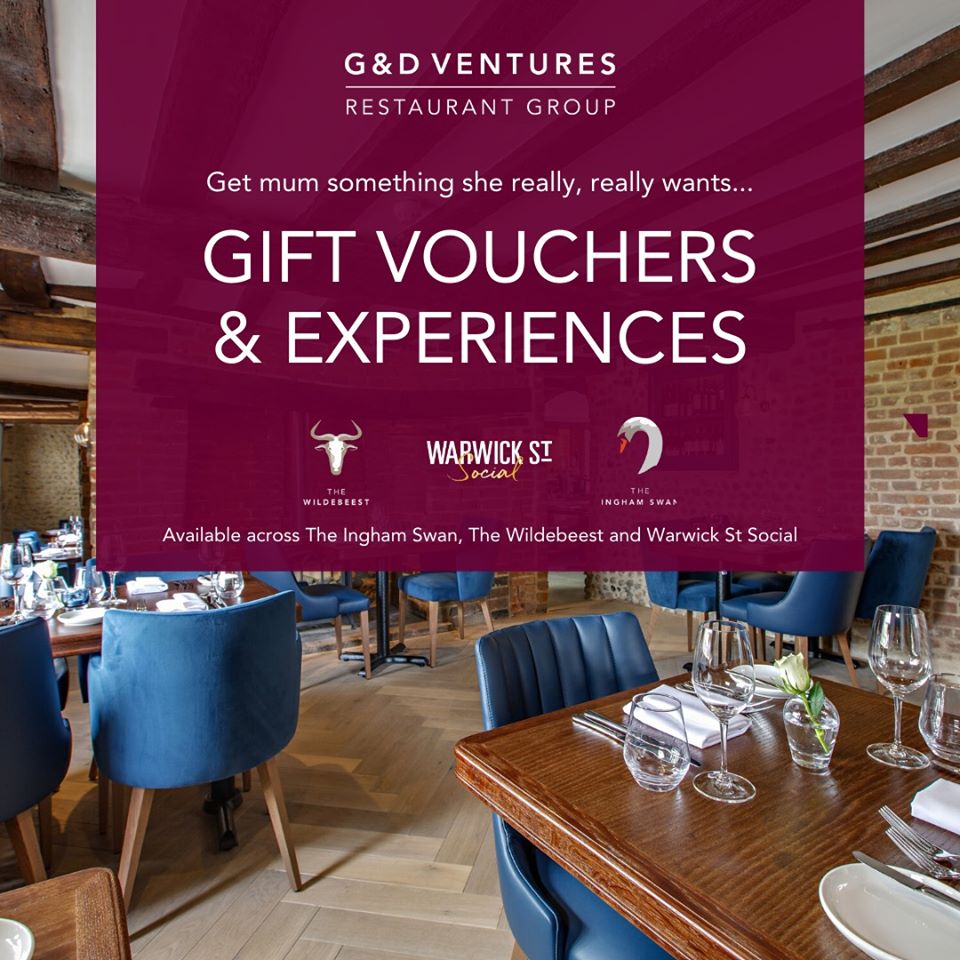 Finding a gift for Mother's Day is never a straightforward job, so we're making your life easier with our G&amp;D Ventures Gift Vouchers. We've lots of experiences to choose from. Our personalisation feature makes it that extra bit special, too!