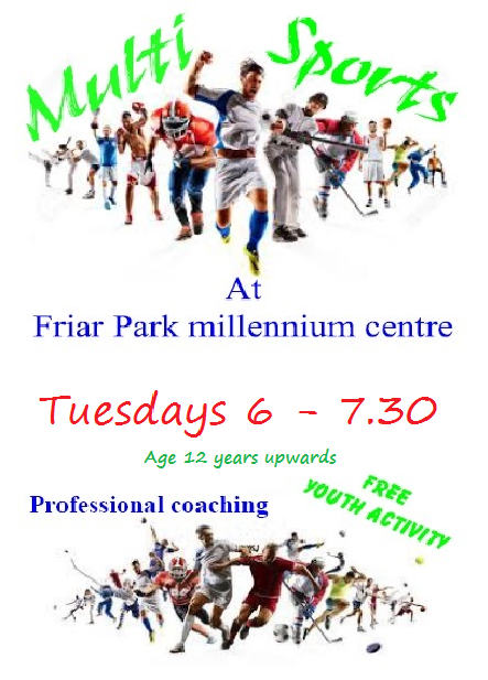 Youth Sports club 6 - 7.30 pm