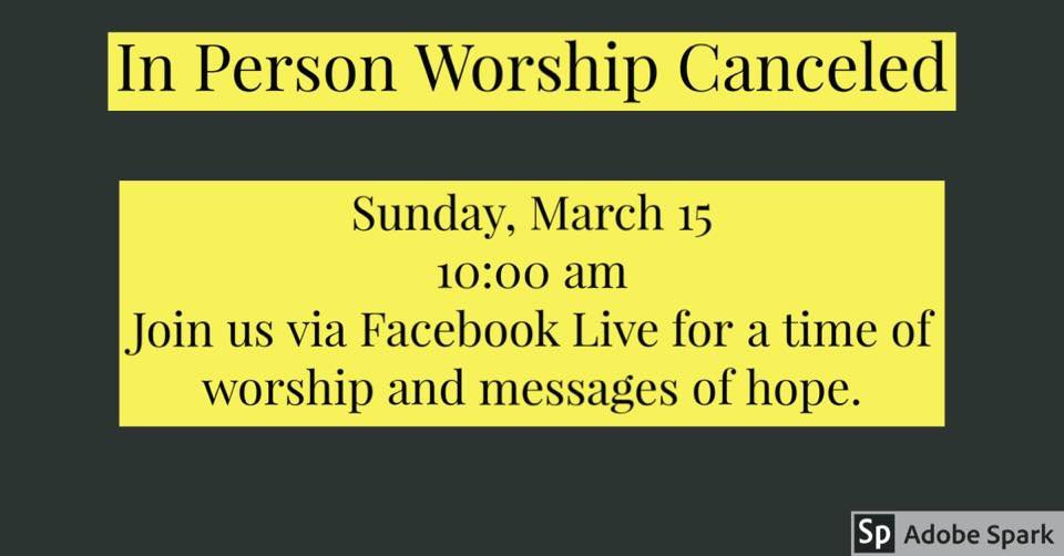FUMCBocaRaton's tweet photo. IMPORTANT WORSHIP ANNOUNCEMENT:
We will not be having any in person worship services on our East or West Campus this Sunday. We will be having a Facebook Live worship service that you can participate in from the safety and comfort of your home. https://t.co/NRS1zRCjW0