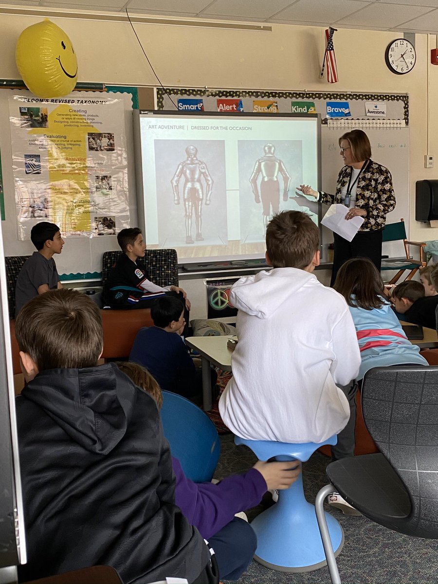 KnophsKids's tweet photo. Last week we had another installment of @artsmia Art Adventure.  This time we studied a suit of armor from Germany dating back to the 1500s.  Then we created our own designs.  @edinaschools #knophskids https://t.co/qNQr1oQhlB