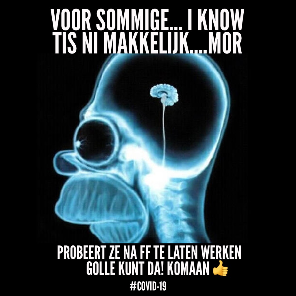 Ook golle kunt da. Komaan he, ff moeite doen ! 👊🏻👍🏻 #komtgoe #ikgeloofinjullie 🙏🤭 #COVID2019 #coronavirus