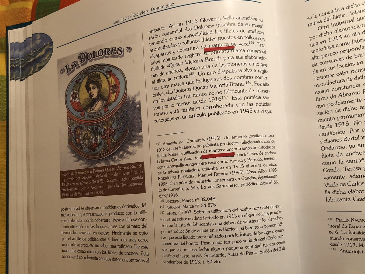 JADuyos's tweet photo. @complicidadgast Este libro me impresiona por su cantidad de datos... y por supuesto habla de la Mantequilla y la Anchoa https://t.co/jFLZSg8shI