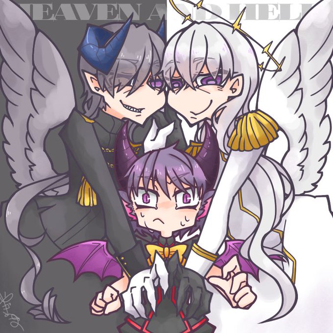 繋がらなくていいから俺の天使悪魔創作を見てくれのtwitterイラスト検索結果