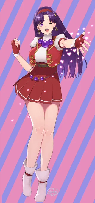アテナ!誕生日おめでとう…ギリ #格ゲーキャラ描こうぜ 