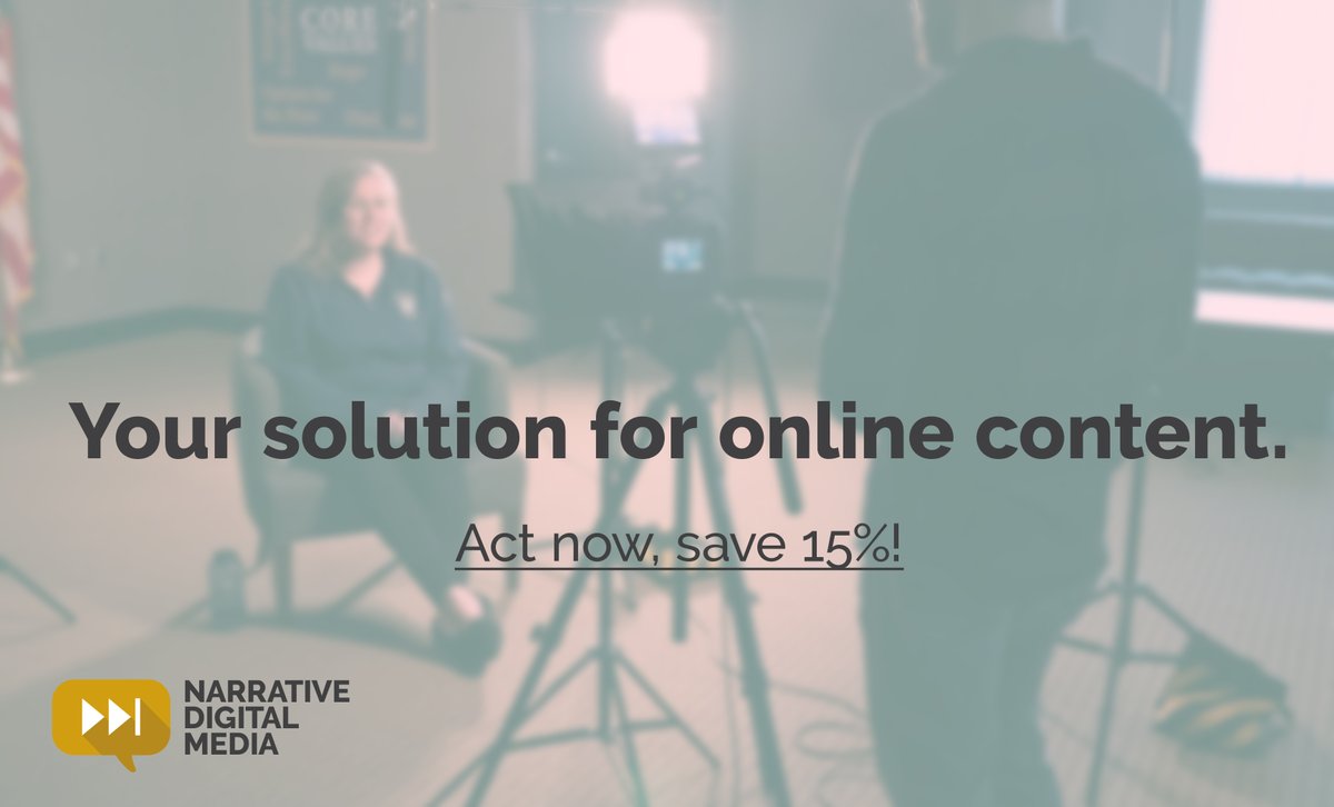 NarrativeDM's tweet image. With the threat of the Coronavirus, many businesses have been forced to go remote. If you need to send a message, let us handle the production/editing side of your content.

Emails us at info@narrativedigitalmedia.com for a 15% discount on video services today.  Say healthy.