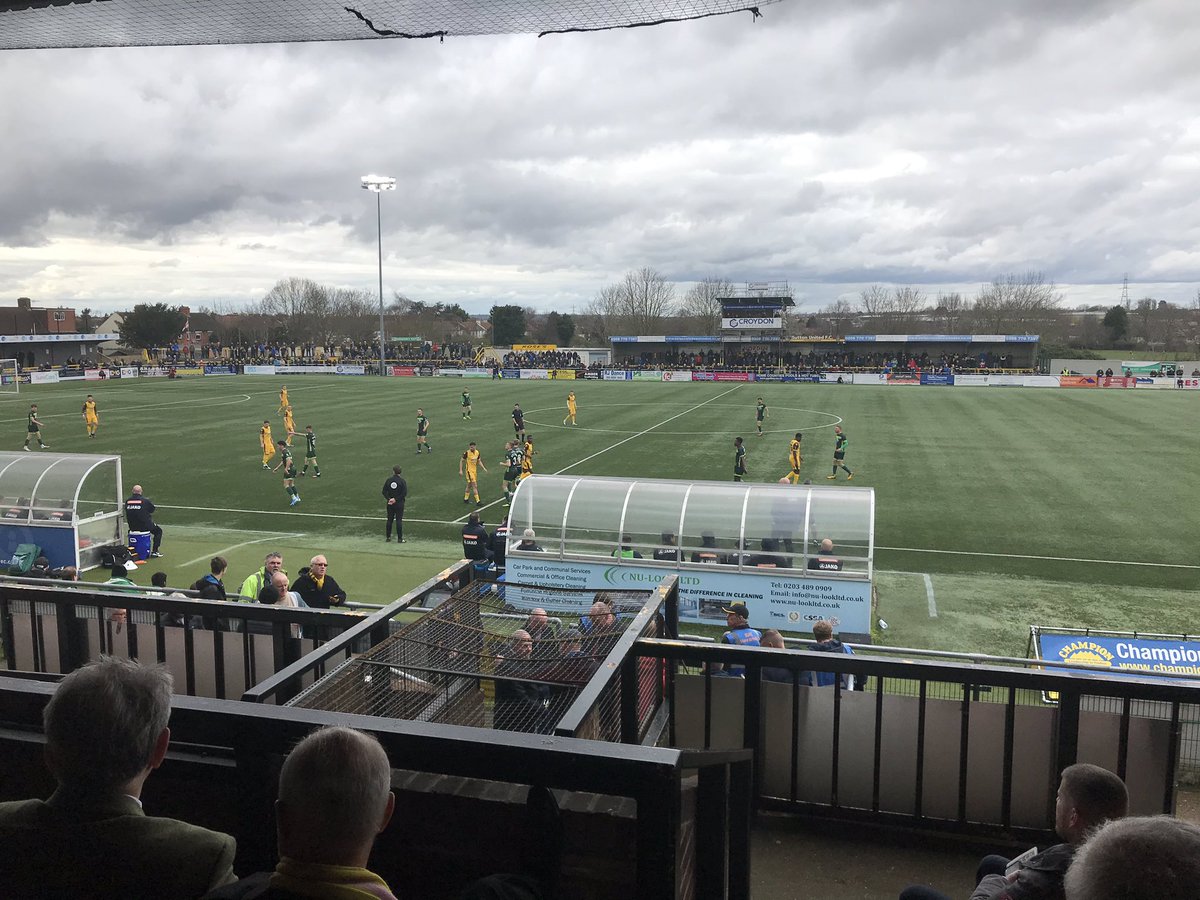 Sutton Utd v Hartlepool today on an unprecedented day in world football ⚽️⚽️