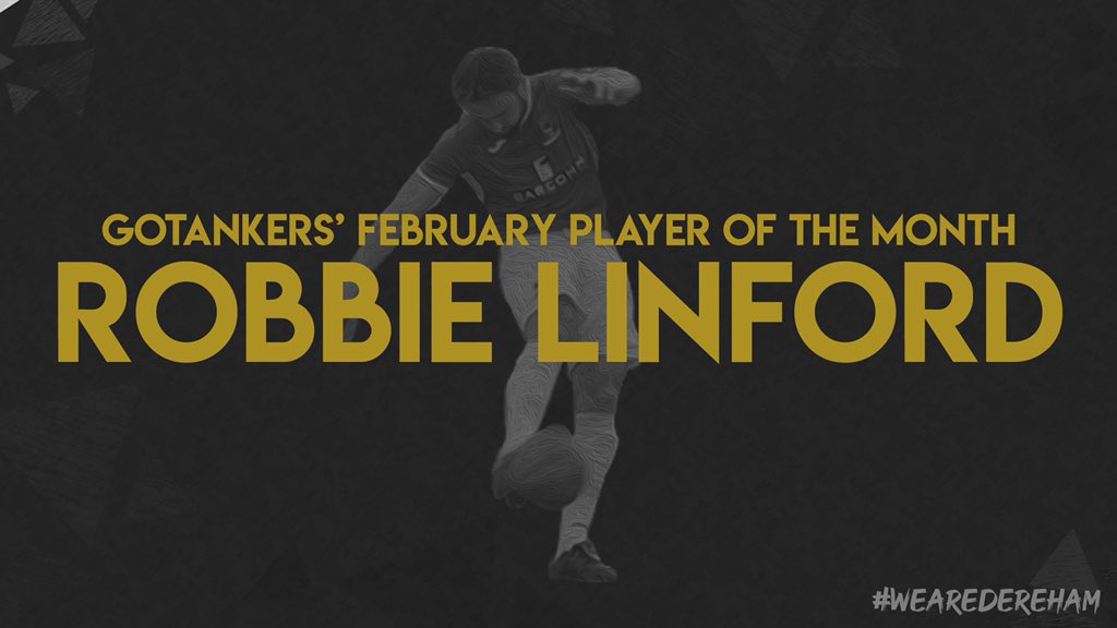 Congratulations to <a href="/linford__/">RL</a> who picks up <a href="/GoTANKERS/">Go Tankers</a>’ Player of the Month for February! 

#WeAreDereham ⚫️⚪️