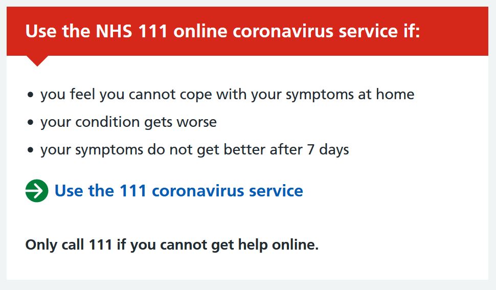 Helping_HandsNE's tweet photo. We can only reiterate best #NHS advice regarding #coronavirusuk

Stay at home if you have coronavirus symptoms - for 7 days if you have either:
a high temperature
and/or
a new, continuous cough – you've started coughing repeatedly

Do not go to a GP surgery, pharmacy or hospital https://t.co/4puEglIKY3