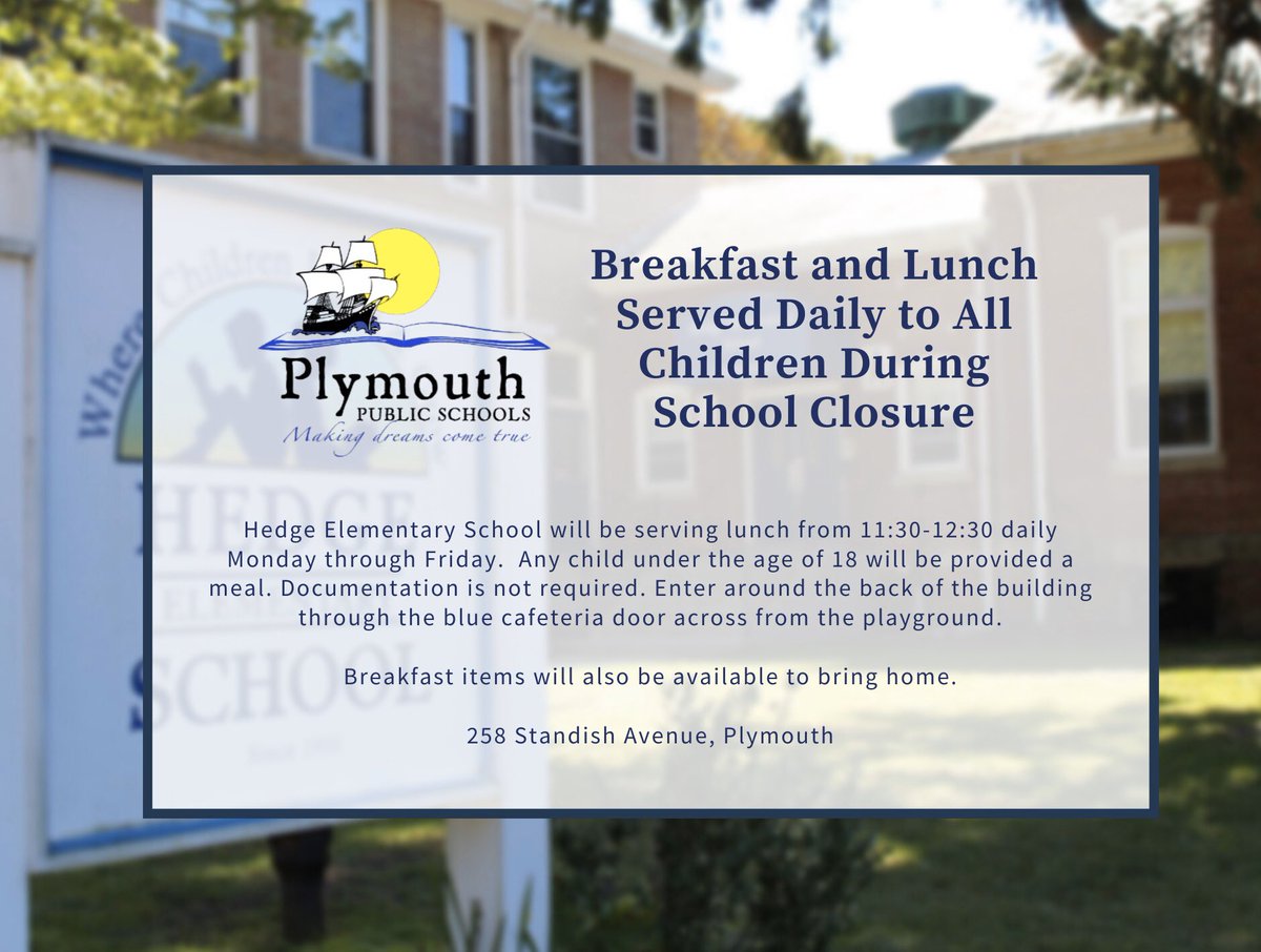 We will have more information in the next few days regarding additional assistance and delivery options for families.