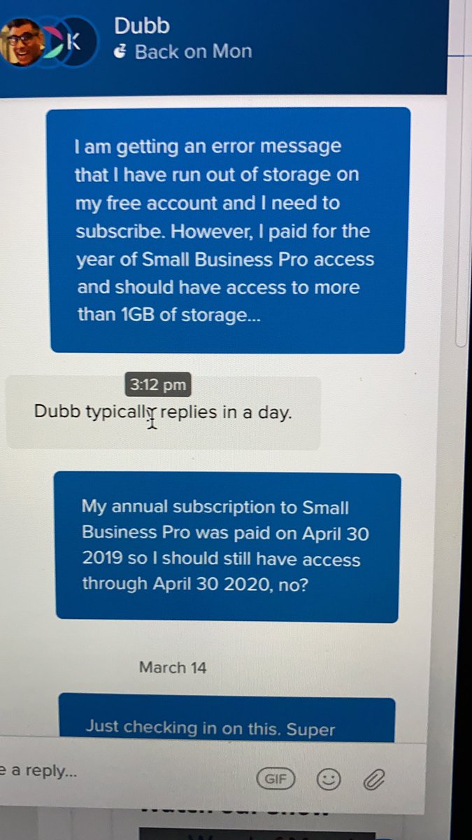 LeadershipOnTap's tweet photo. @dubbapp sent in a message via intercom on the site. Please help! (See photo) https://t.co/s4QpzP2FFY