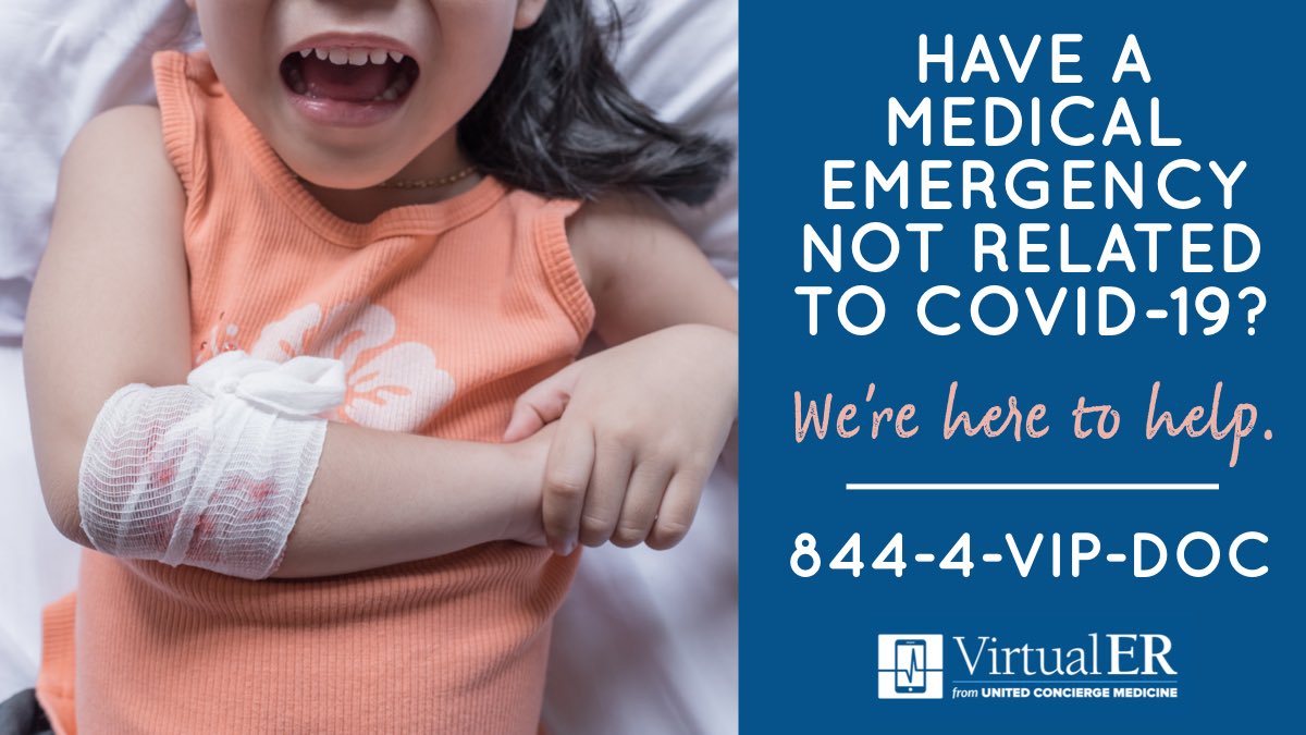 ucm_now's tweet photo. Emergency rooms are even busier than normal — and then there's the fear of exposure to the coronavirus or the flu — but that doesn't mean medical emergencies don't happen.
We're here to help when you need it. 844-4-VIP-DOC
#VirtualER #triage #coronavirus #influenza https://t.co/NWn4j3JDr4