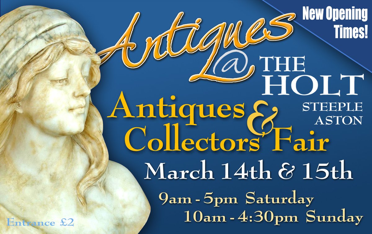 Thanks to <a href="/TheOxfordMail/">Oxford Mail</a> for the editorial mention in today's edition. Busier today <a href="/Holt_Antiques/">Antiques @ The Holt</a> than expected, and open tomorrow 10am to 4:30 pm. The leading Antiques Fair for Oxfordshire &amp; The Cotswolds.