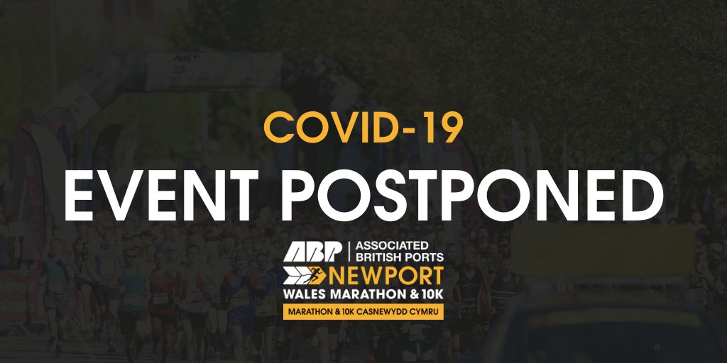 NewportWales262's tweet photo. We have decided that it is in the best interest of runners, spectators, volunteers and staff to postpone the 2020 
@ABPSouthWales Newport Wales Marathon &amp; 10K.

Read full statement and options: https://t.co/jEtgEeC4mF https://t.co/CJI3QMLHOF