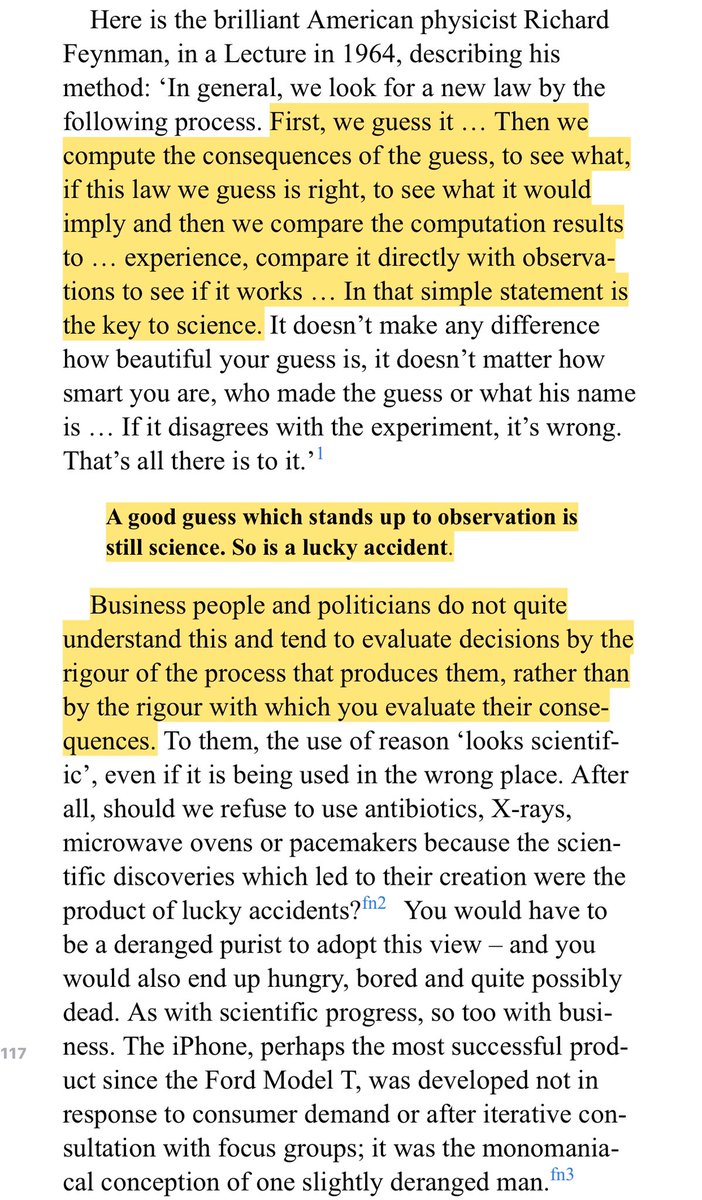 “First, we guess it... then we compute the consequences of the guess... and then we compare the computation results to... experience, compare it directly with observations to see if it works... In that simple statement is the key to science.”