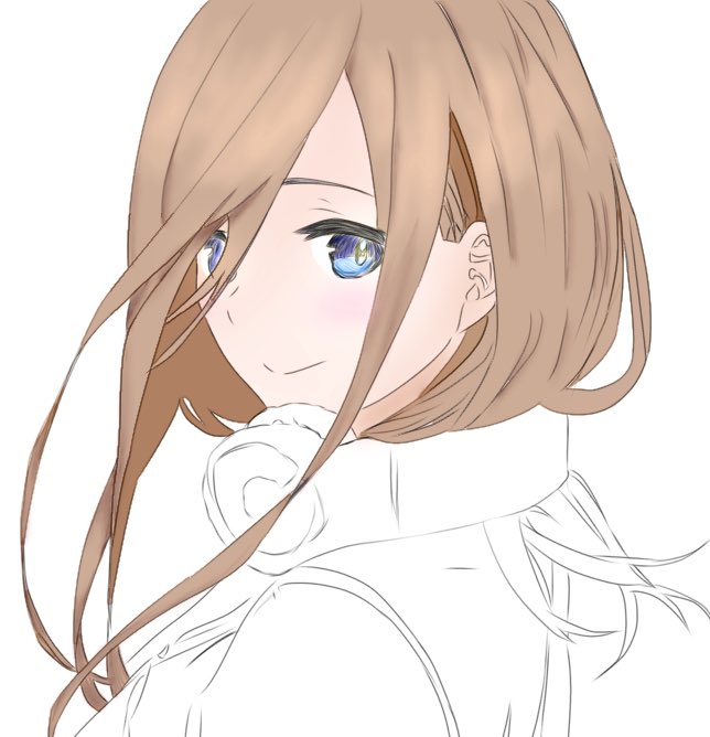 ムチらせ屋さんがTwitterに投稿した中野三玖(五等分の花嫁)のイラスト。