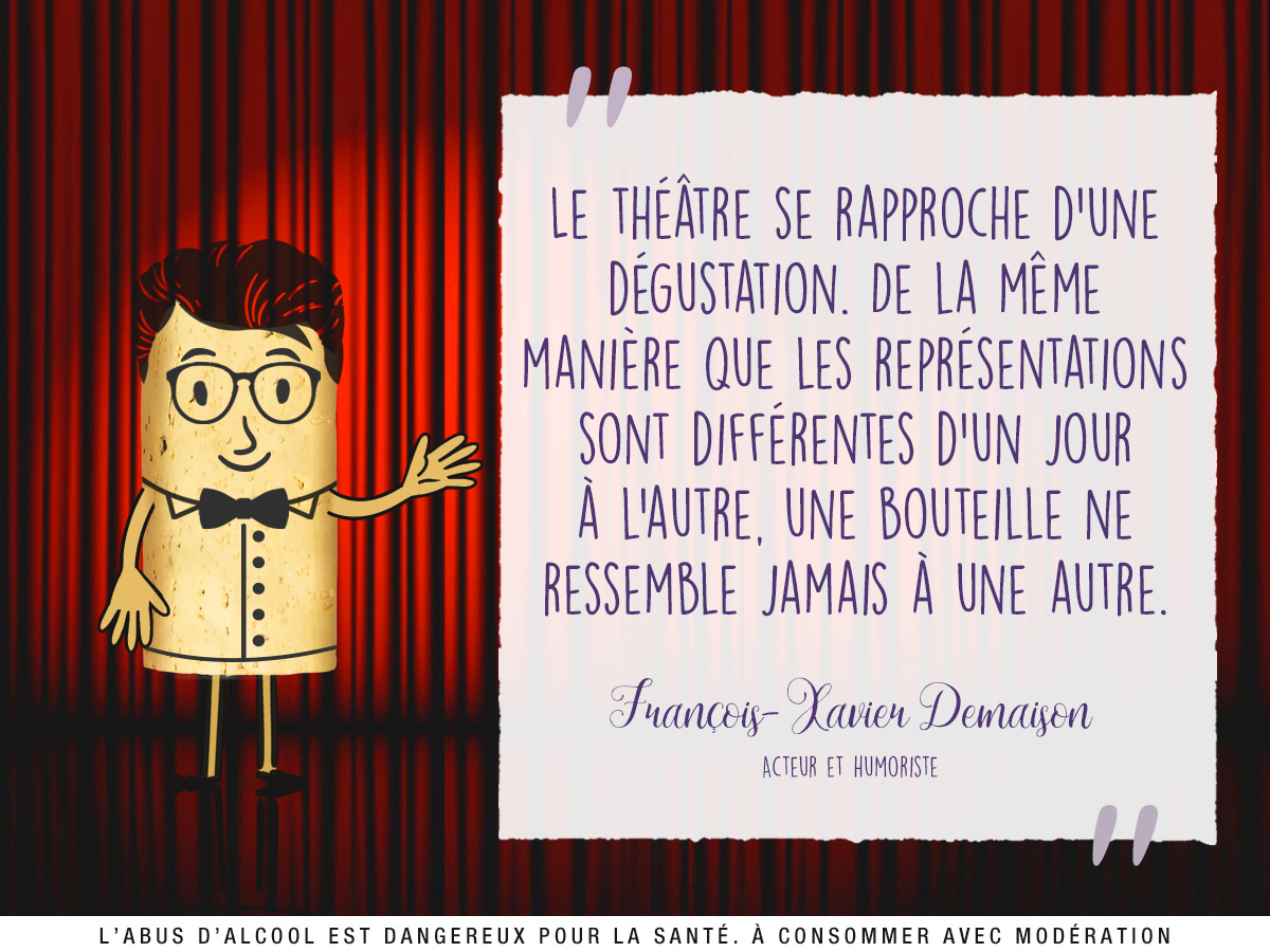 vinetsociete's tweet photo. "Le théâtre se rapproche d’une dégustation. De la même manière que les représentations sont différentes d’un jour à l’autre, une bouteille ne ressemble jamais à une autre."  - François-Xavier Demaison https://t.co/hUP64Xh03E