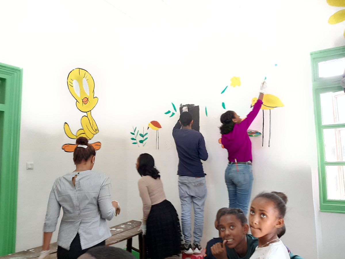 ETChildCancer's tweet photo. Volunteers are painting Seba Dereja Home. https://t.co/vKisAeraO8