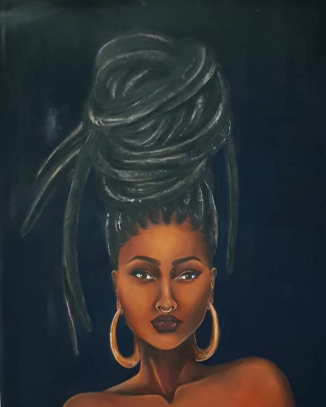 blackartgang's tweet photo. “Empress 👸🏾
“I am an exquisite black queen... respect is mandatory”
~ Stephanie Lahart”
.
Black Art Gang certified 🤜🏾💚🤛🏿 by @sammyjoartwork
.
Tag your art #blackartgang to get your work featured 😎
.
#painter #dredslocks #loclovin #loclove #dreds #bla… https://t.co/qjjTt0HOn4 https://t.co/LPpf7xpE9F