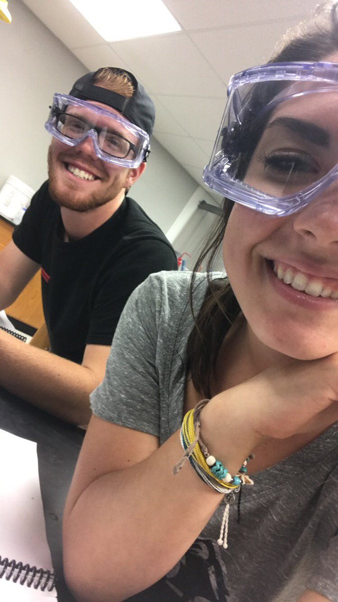HannaVanhoose's tweet photo. Today makes 2 &amp; a half years with @ColleyZachary so I guess what they say is true, time flies when you’re having fun ❤️ peep our first pic ever as lab partners my freshman year 😂 https://t.co/oZdAbeMvhR