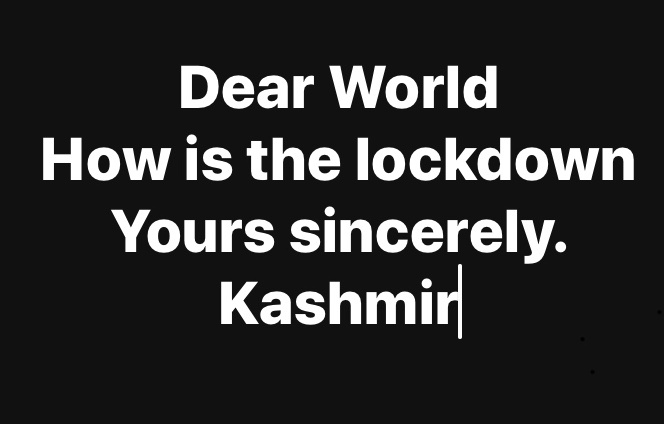 ChRafaqatHussa2's tweet photo. 7 months Kashmir still under lockdown.
#ChildernUnderAttack
#LetKashmirSpeak
#HumanRightsViolations
#StandWithKashmir
#Kashmir
#UNHCR
#KashmirStillUnderCurfew
#KashmirWantsFreedom https://t.co/hEEMa0oV1b