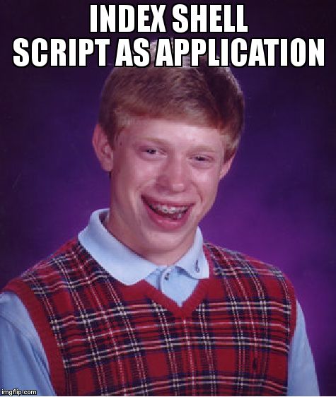 askubuntumemes's tweet image. Index shell script as application askubuntu.com/questions/1217… #autorun #search #commandline