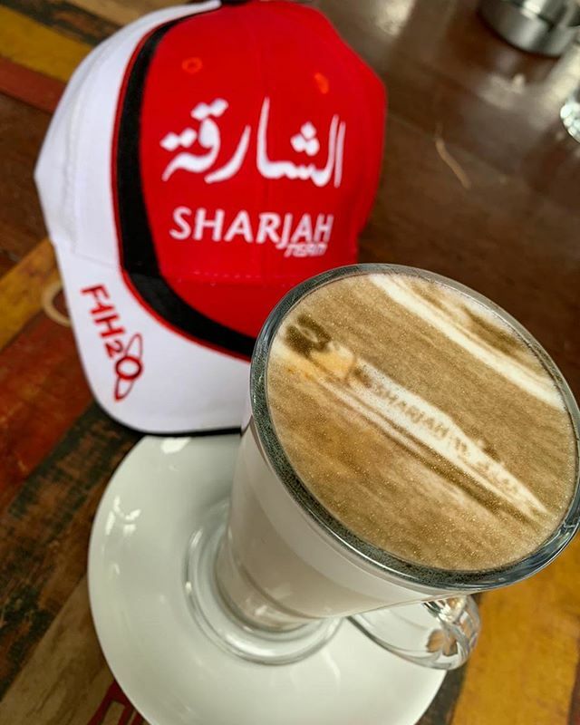 Coffee with style.... #sharjahteam #samiselio