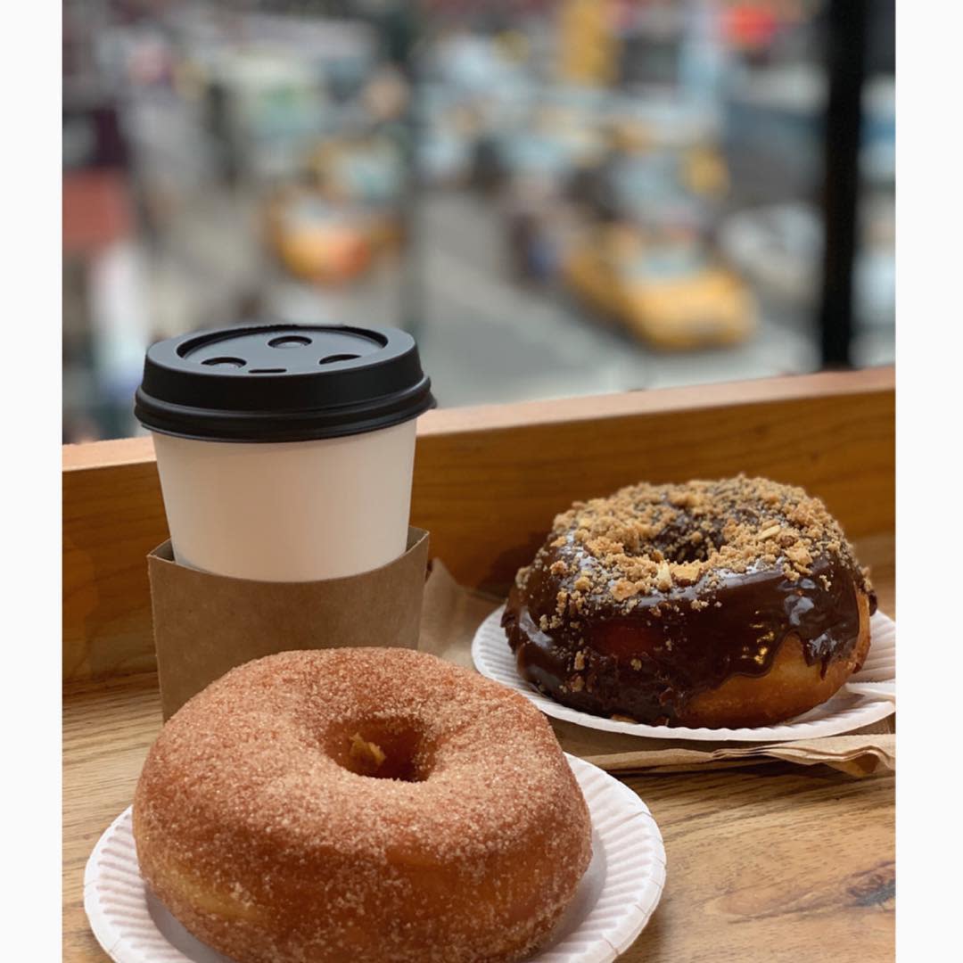 We can't wait for you to sit down at @doughbrooklyn with a warm doughnut and sip your morning coffee. 😌 What a wonderful way to start your day. ☕️🍩
