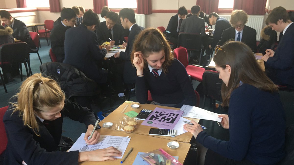 CliftonMaths's tweet photo. The inaugural Clifton College Pi Day Competition took place yesterday - the competitors had fun solving pi-themed puzzles while enjoying some pie. Well done to Moberly's who were victorious and to North Town who were runners up! Happy Pi Day! https://t.co/b9Ns33WGPQ