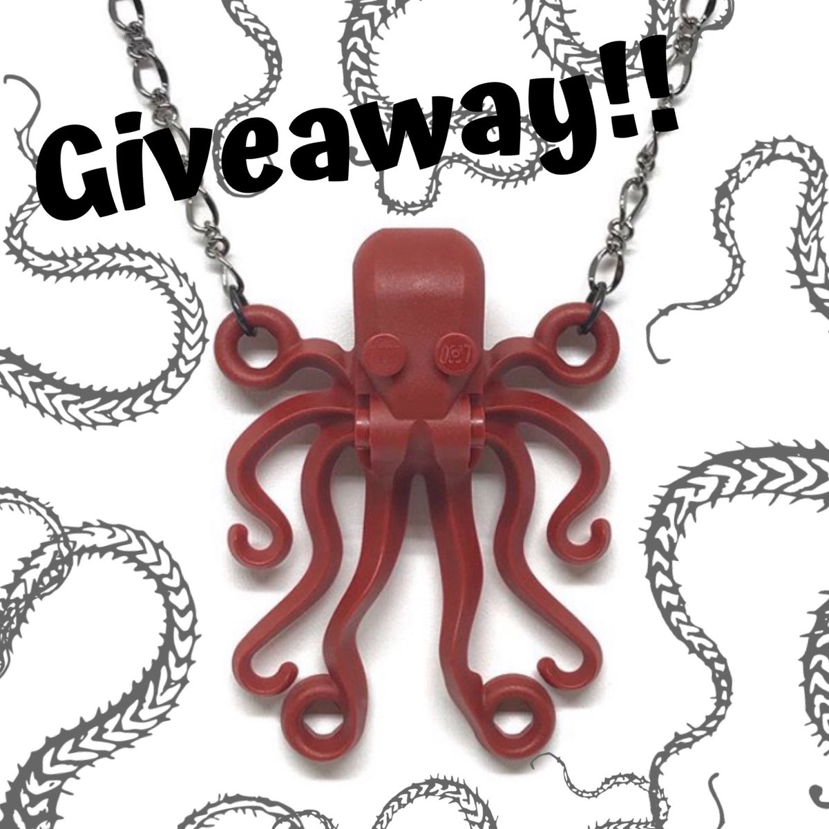 This octopus necklace in Dark Red or Black is today’s ECCC giveaway! Head over to my Instagram to win! Instagram.com/Cutebricks 
#ECCCOnline #ECCC2020 #Cthulhu