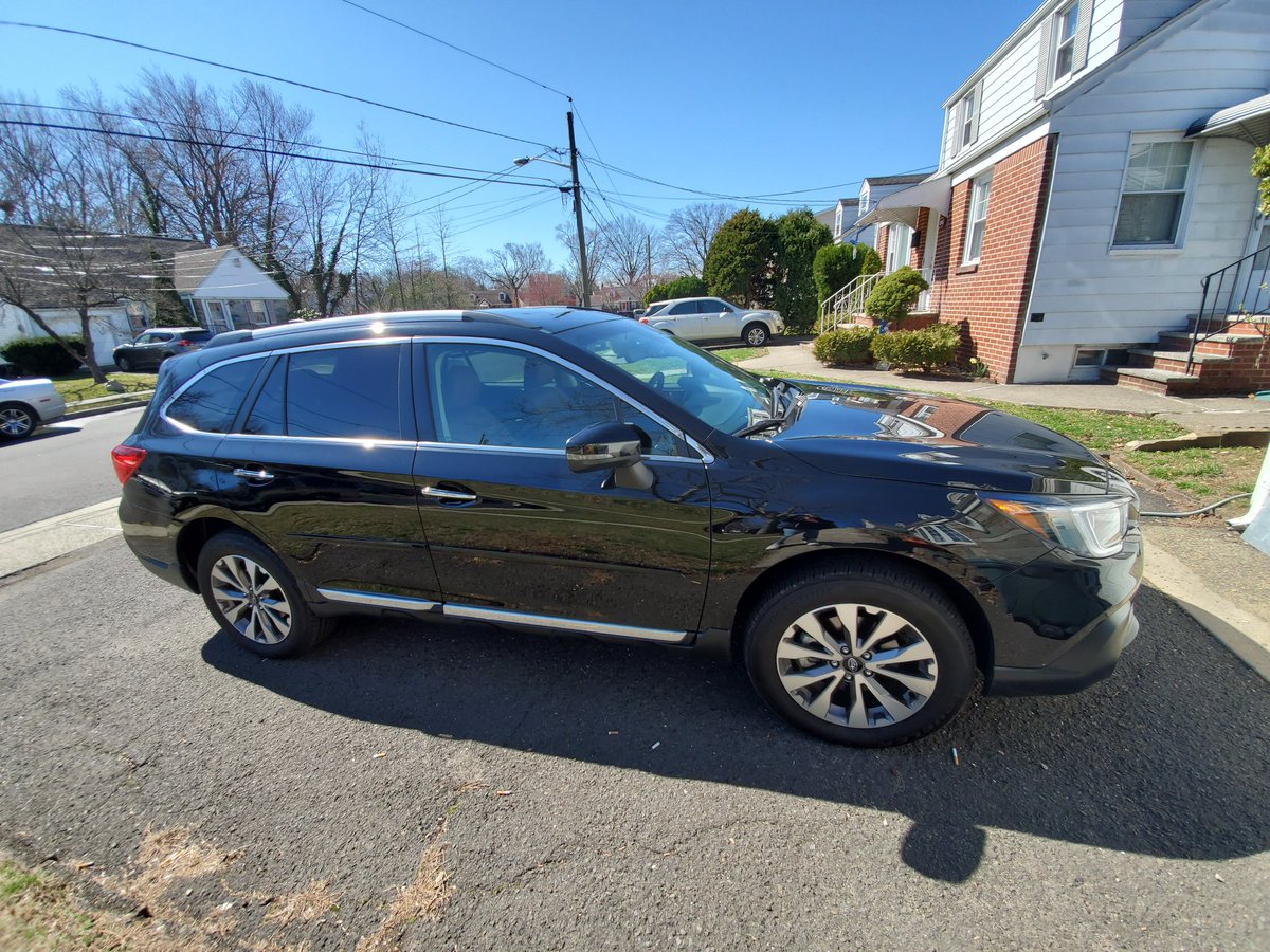 Angel0315's tweet photo. Have not been in a position to get a loaner car from a dealer. Got one today. Damn got an upgrade to an Oulback! ๐ค Keyless start, XM Radio, leather seats, huge video screen & best of all EyeSight ๐ Bad part is I have to return it & can't afford to upgrade ๐๐ #FunWhileItLasts https://t.co/Or26jigzXX