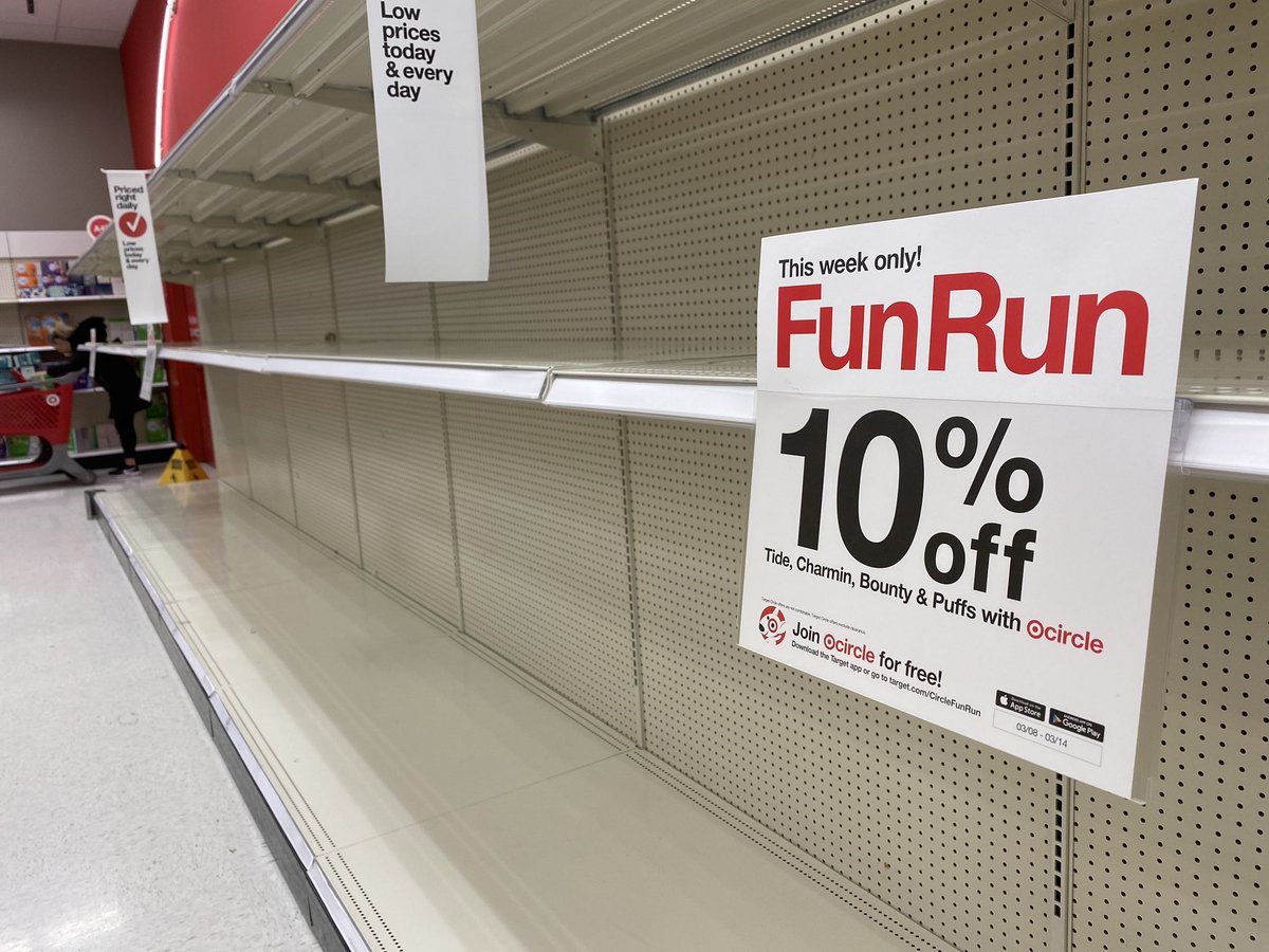 AJBOND's tweet photo. Really @Target? Do you think running a sale on toilet paper is necessary at this point? https://t.co/divtvgv4dE