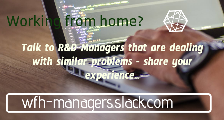 LBelkind's tweet photo. Are you an #RnD manager responsible for an organization that has to #WorkFromHome ? We opened a #Slack Workspace for managers - exchanging resources and opinions. Join here: https://t.co/UdnvBcsS1I #WFH #WFHTips #wfhlife #wfhsetup #workingfromhome https://t.co/QASIpkY3Gj