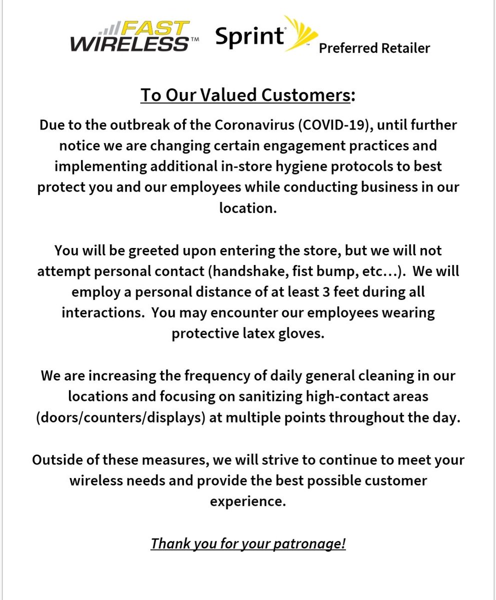 Well Facebook is dumb and currently isn't allowing us to post on our own page. So...please share so we know this will be seen by our valued customers. This will be posted in several areas of our stores as well.