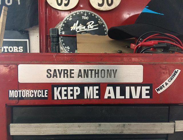 What to do with all those Russ Brown stickers you get at shows? Make poorly grammared cutout statements, of course...
#badpoetry #motorcyclerepair #vintageandspecialty 
#vintageracing #vintagemotorcycleracing #motorcycleshop #tfma #turnersfalls #greenfield #montague #northam…